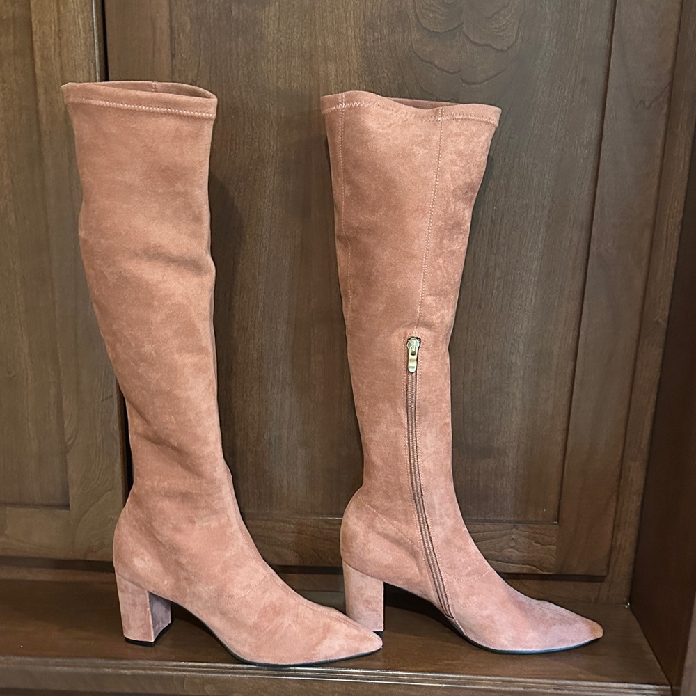Pinkish Tan Knee-High Women's Boots